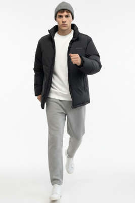 Giesto Armalı Detaylı Erkek Mont Siyah - Thumbnail