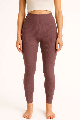 Pazarium - Kadın Fitilli Termal Tayt Kahve