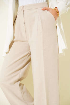 Palazzo Kaşe Pantolon Bej - Thumbnail