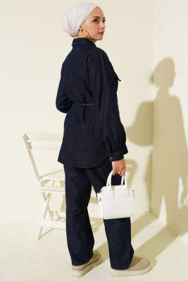 Gömlek Yaka Kot İkili Takım Kot - Thumbnail