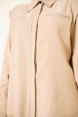 Sahte Cepli Gizli Patlı İkili Takım Bej - Thumbnail