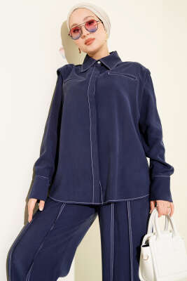 Sahte Cepli Gizli Patlı İkili Takım Lacivert - Thumbnail