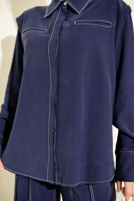 Sahte Cepli Gizli Patlı İkili Takım Lacivert - Thumbnail