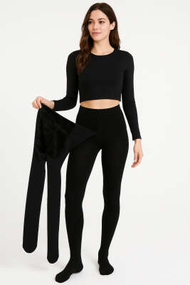 Pazarium - Penti Termal Külotlu Çorap 500 Siyah