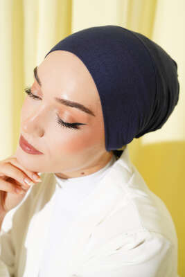 Pazarium - Bağlamalı Viskon Bone Lacivert