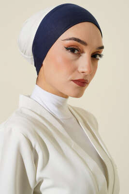 Pazarium - Lüx Kaymaz Badana Bone Lacivert