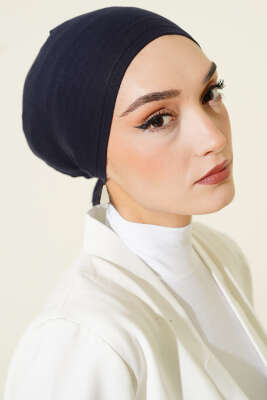 Dikişli Basic Bone Lacivert - Thumbnail