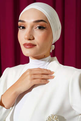 Pazarium - Dikişli Basic Bone Ekru