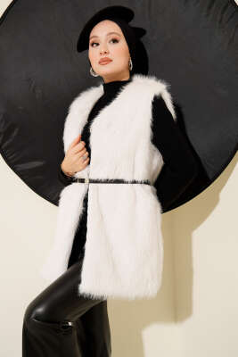 Pazarium - Kürklü Kemerli Yelek Taş