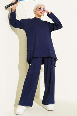 Pazarium - Etek Ucu Tünelli Loyşa İkili Takım Lacivert