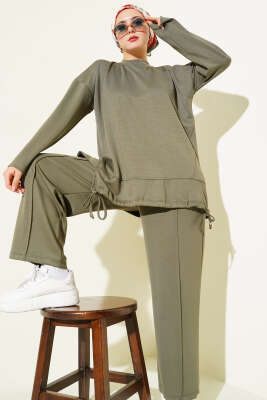 Pazarium - Etek Ucu Tünelli Loyşa İkili Takım Haki