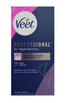 Pazarium - Veet Professional 12'li Sir Ağda Bandı Normal Ciltler