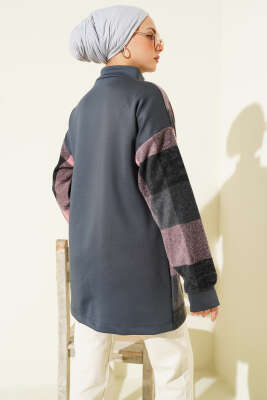 Kare Desen Garnili Kap Füme - Thumbnail