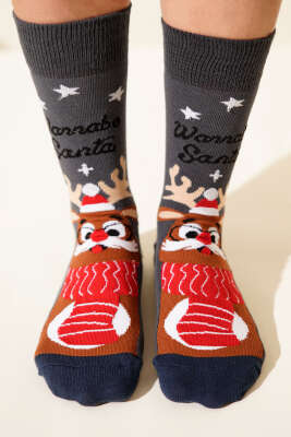 Unisex Yılbaşı Soket Çorap Asorti 12 - Thumbnail