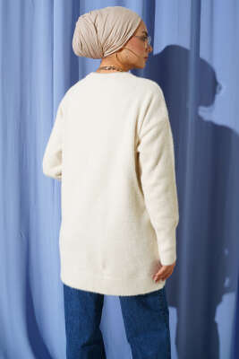 Basic Sakallı Triko Tunik Bej - Thumbnail