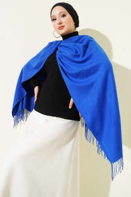 Pazarium - Kaşmir Omuz Şalı Saks