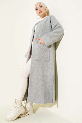 Pazarium - Uzun Cepli Kaşe Kap Gri