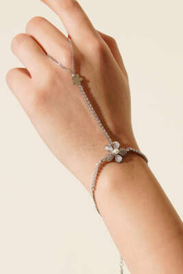 Pazarium - Çiçek Taşlı Şahmeran Gümüş