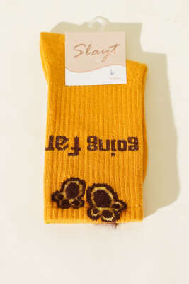 Pazarium - Sakallı Going Far Soket Kadın Çorap Hardal