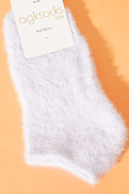 Sakallı Kadın Patik Çorap Ekru - Thumbnail