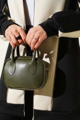 Yaka Fermuarlı Garnili İkili Takım Siyah - Thumbnail