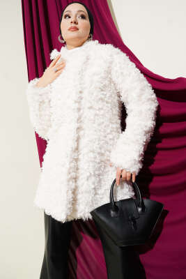 Kruvaze Yaka Kuzu Kaban Ekru - Thumbnail