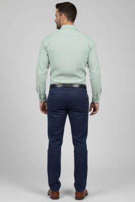 Waffle Desen Erkek Gömlek Su Yeşili - Thumbnail