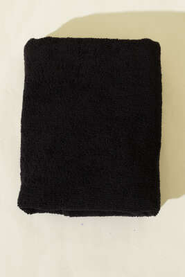 Pazarium - Mikrofiber El Yüz Kuaför Berber Spor Havlusu Siyah
