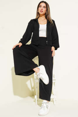 Pazarium - Bilek Lastikli Cepli Salaş Loyşa İkili Takım Siyah