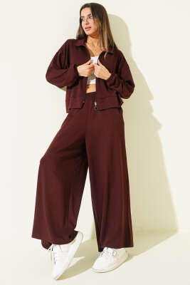 Pazarium - Bilek Lastikli Cepli Salaş Loyşa İkili Takım Kahve