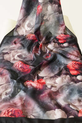 3'lü Gül Desenli Soft Şal Seti Asorti 1 - Thumbnail