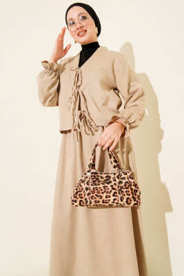 İp Bağlamalı Kol Lastikli İkili Takım Taş - Thumbnail