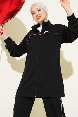 Biyeli Armalı Loyşa İkili Takım Siyah - Thumbnail