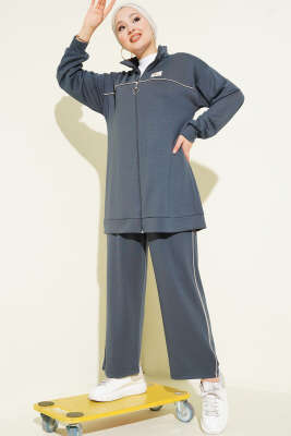 Biyeli Armalı Loyşa İkili Takım Füme - Thumbnail