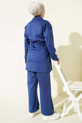 Çift Cepli Tünelli Scuba İkili Takım Lacivert - Thumbnail