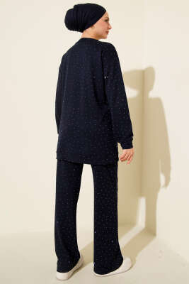 Loyşa Mini Taşlı Süslemeli İkili Takım Parlement - Thumbnail