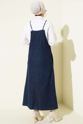 İp Askılı Kot Slopet Lacivert - Thumbnail