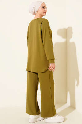 Çımalı Oval Loyşa İkili Takım Yağ Yeşili - Thumbnail