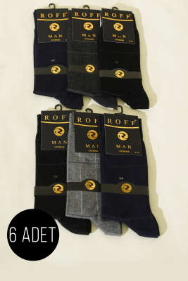 Pazarium - Erkek 6'li Bambu Soket Çorap Asorti 1