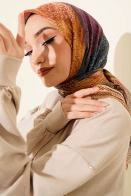 Pazarium - Renkli Flamu Cotton Eşarp Asorti 6