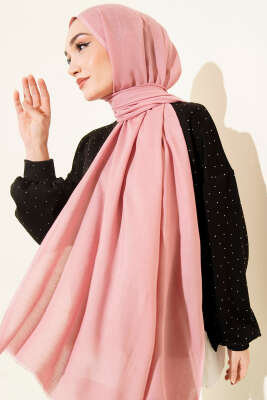 Pazarium - Liora Pamuk Şal Pembe -77