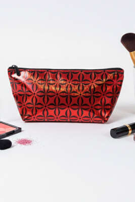 Pazarium - Fermuarlı Parlak Makyaj Çantası Asorti 15