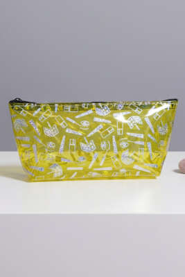 Pazarium - Fermuarlı Basic Makyaj Çantası Asorti 6