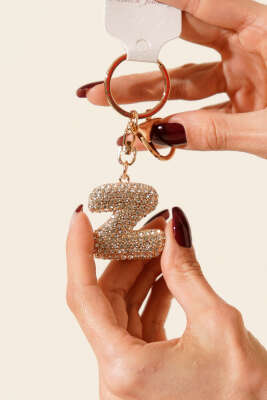 Pazarium - Z Harfli Taşlı Anahtarlık