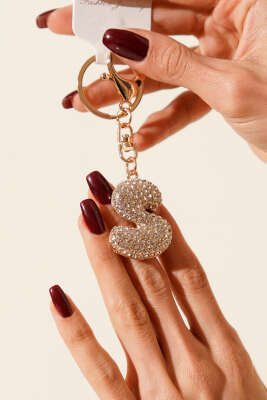 Pazarium - S Harfli Taşlı Anahtarlık