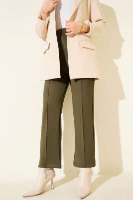 Pazarium - Çımalı Boru Paça Scuba Pantolon Haki