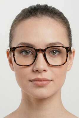 Pazarium - Dione Serisi Şeffaf Gözlük Leopar