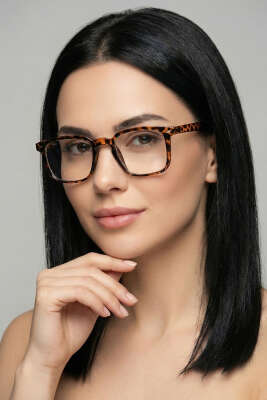 Pazarium - Ateş Serisi Şeffaf Gözlük Leopar