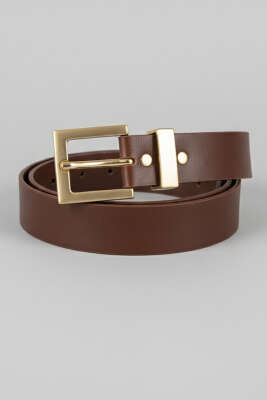 Pazarium - Gold Tokalı Klasik Kemer Taba