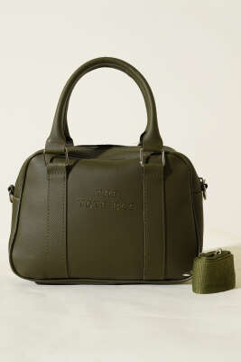 The Tote Bag Yazılı Çanta Haki - Thumbnail